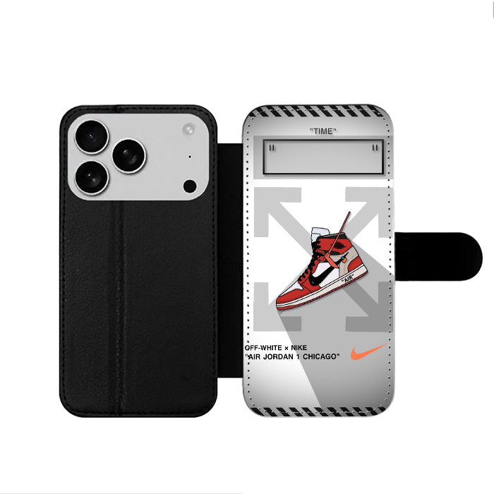 Off White Nike Air Jordan 1 Chicago iPhone 17 Wallet Case