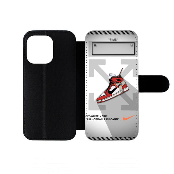 Off White Nike Air Jordan 1 Chicago iPhone Wallet Case