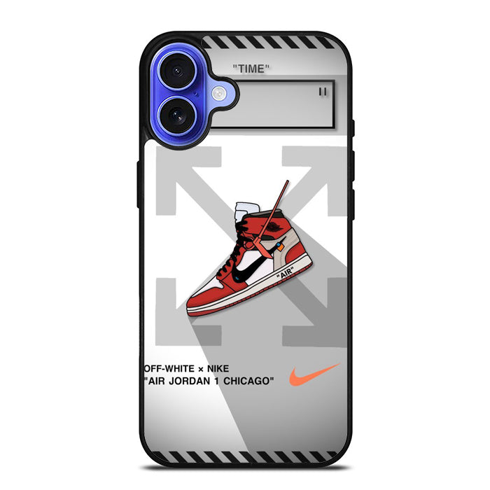 Off White Nike Air Jordan 1 Chicago iPhone 16 Case