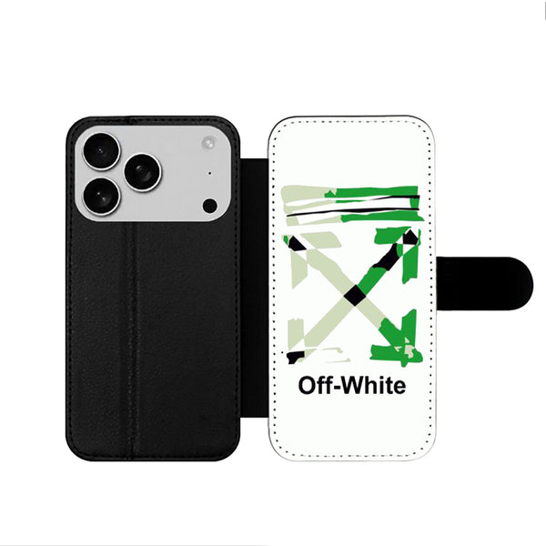Off White Virgil Logo iPhone 17 Wallet Case