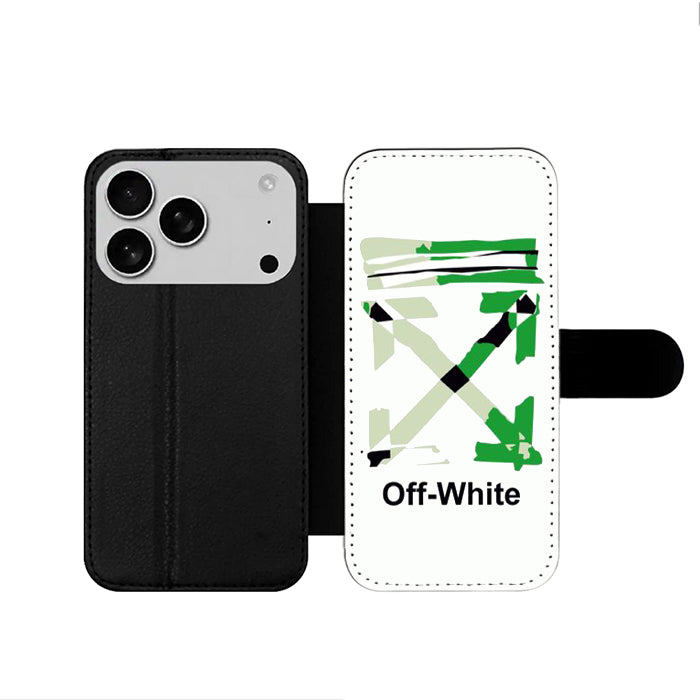 Off White Virgil Logo iPhone 17 Wallet Case