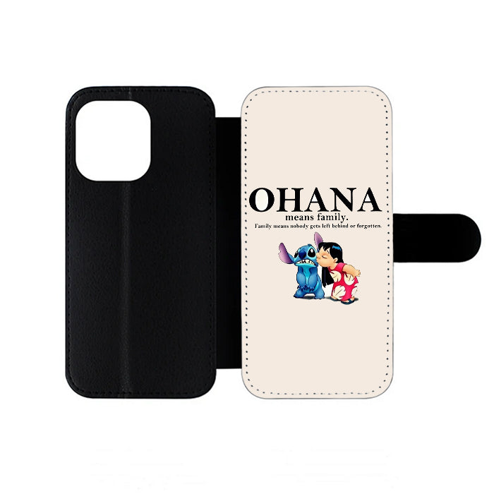 Ohana Lilo Stitch Family iPhone Wallet Case