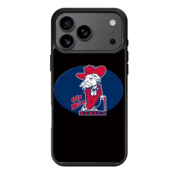 Ole Miss Rebels Black iPhone 17 Case