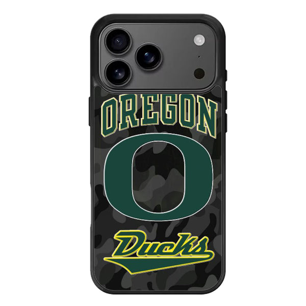 Oregon Ducks Black Camo iPhone 17 Case
