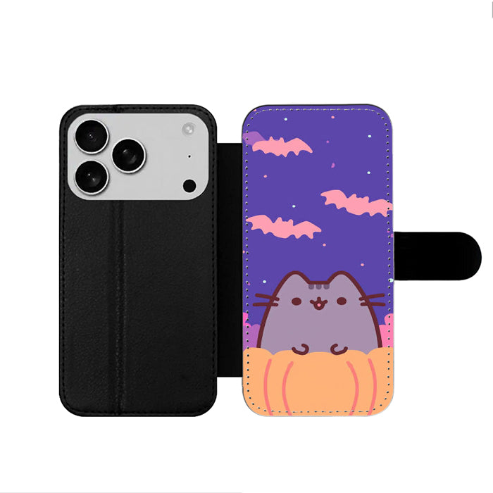 Pusheen Pumpkin Halloween iPhone 17 Wallet Case