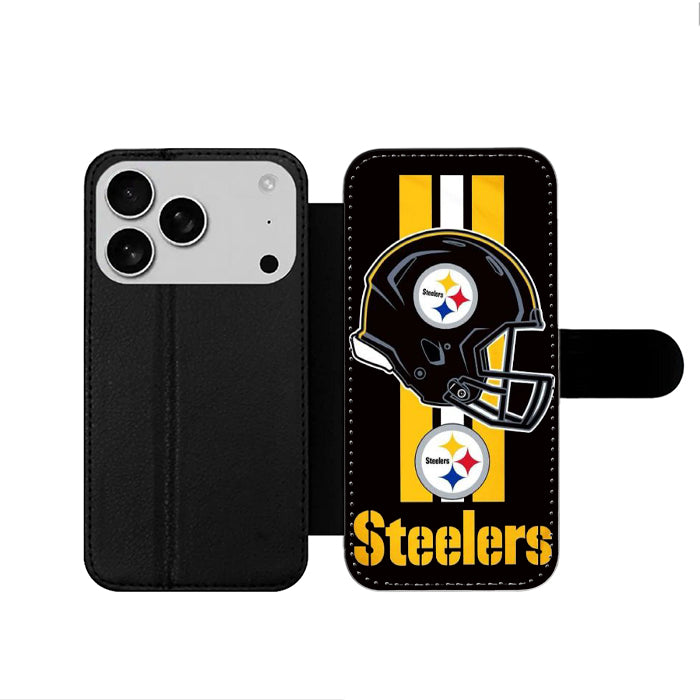 Pittsburgh Steelers Helmet Logo iPhone 17 Wallet Case