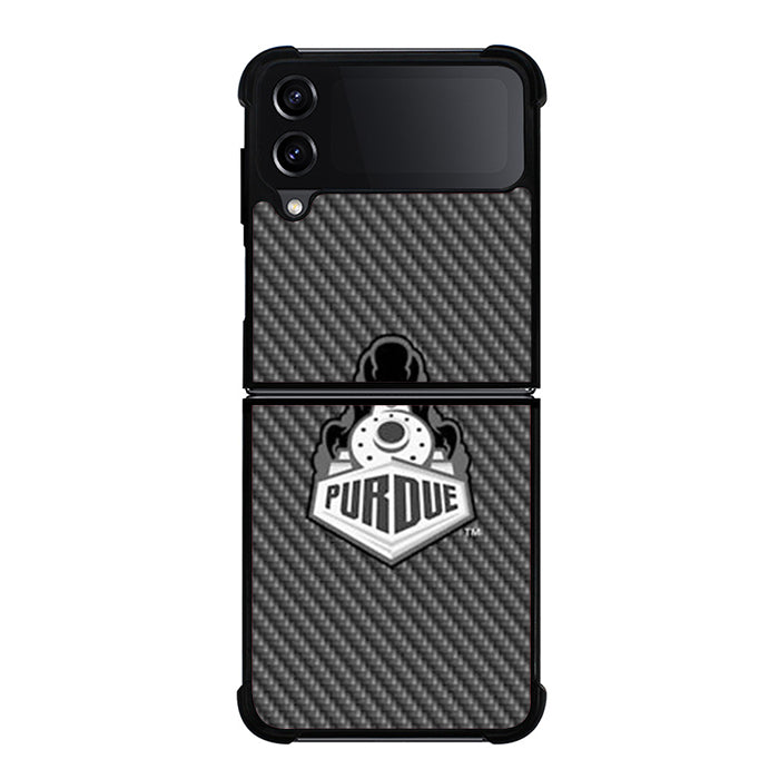 Purdue Boilermakers Carbon Samsung Z Flip 4 Case