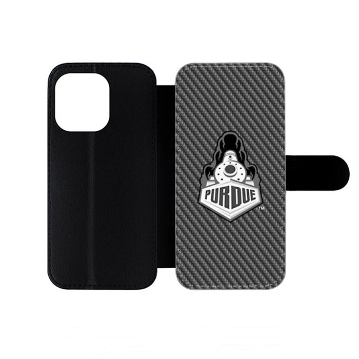 Purdue Boilermakers Carbon iPhone Wallet Case