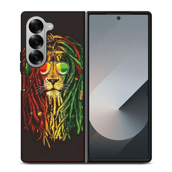 Rasta Lion Reggae Bob Marley Samsung Z Fold Case
