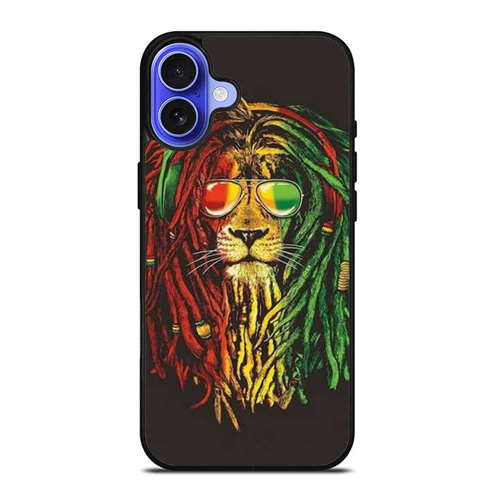 Rasta Lion Reggae Bob Marley iPhone 16 Case