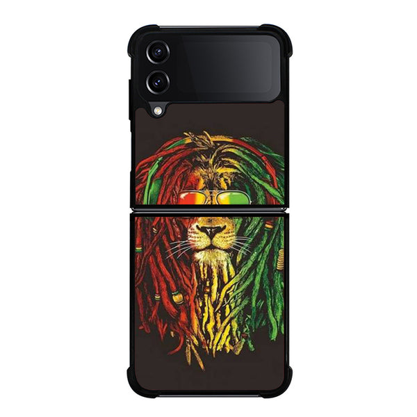 Rasta Lion Reggae Bob Marley Samsung Z Flip 4 Case