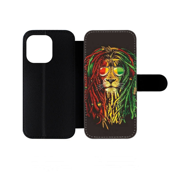 Rasta Lion Reggae Bob Marley iPhone Wallet Case