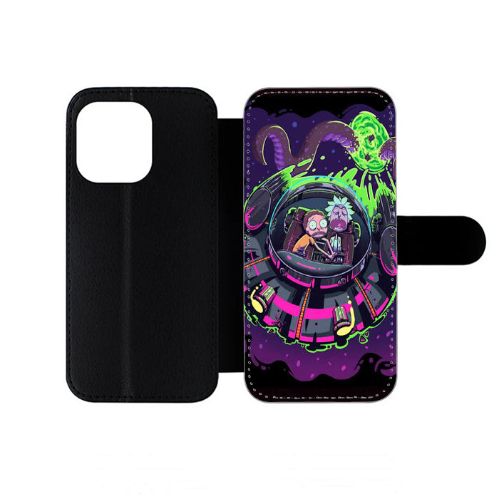 Rick And Morty Ufo iPhone Wallet Case