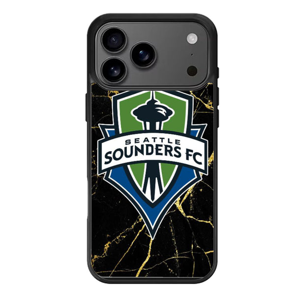 Seattle Sounders Black Marble iPhone 17 Case