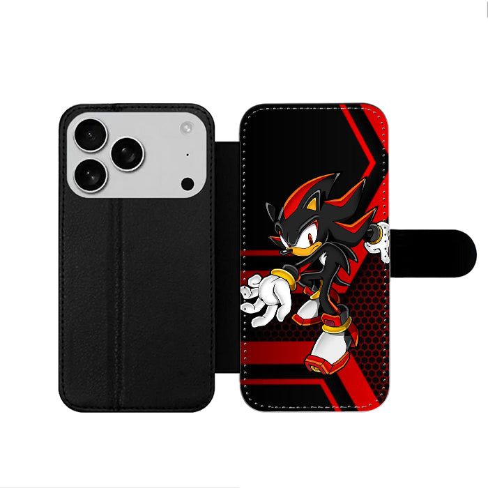 Shadow The Hedgehog Carbon iPhone 17 Wallet Case