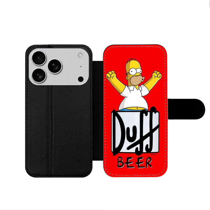 Simpsons Homer Duff Beer iPhone 17 Wallet Case
