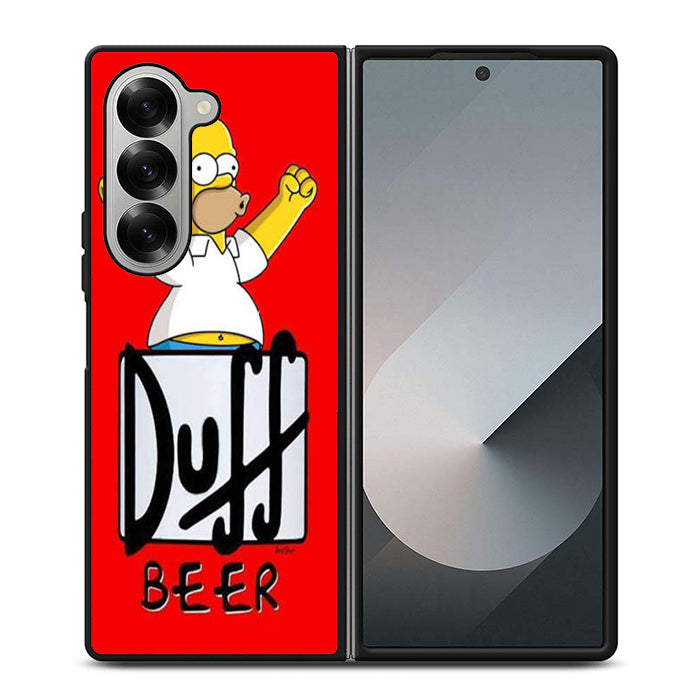 Simpsons Homer Duff Beer Samsung Z Fold 6 Case