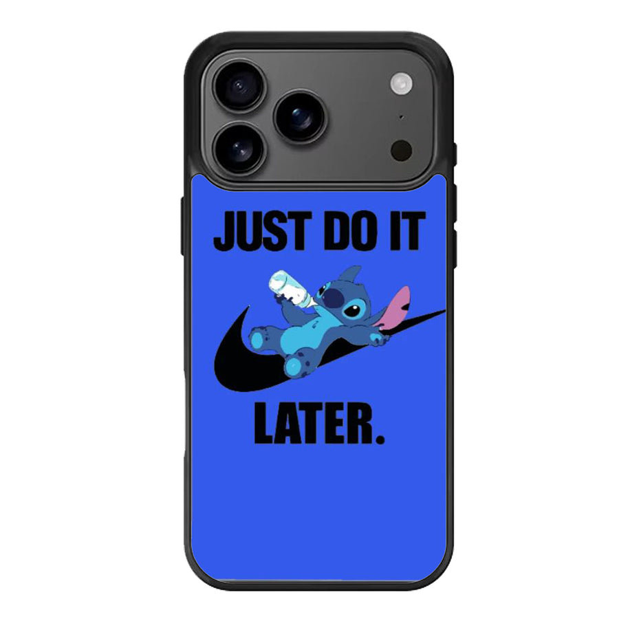 Stitch Just Do It Later Blue iPhone 17 Case