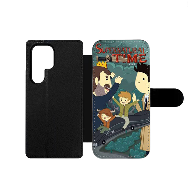 Supernatural Adventure Time Samsung Wallet Case