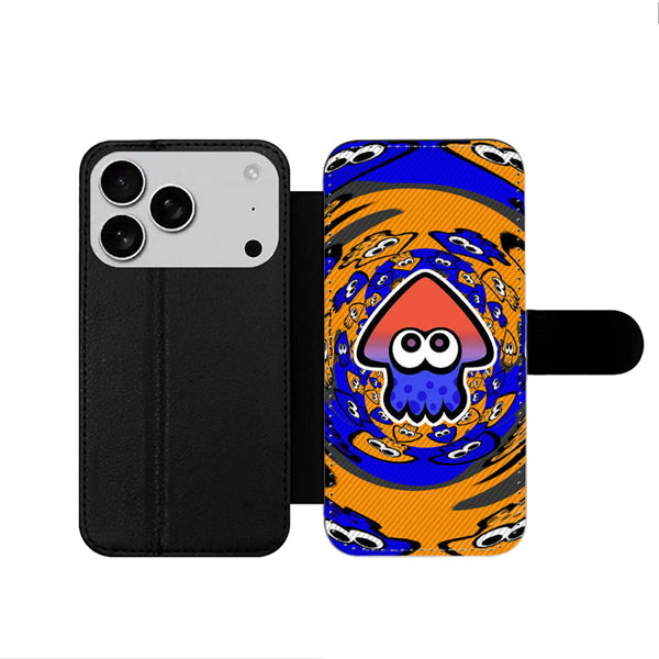Swirly Squid Splatoon iPhone 17 Wallet Case
