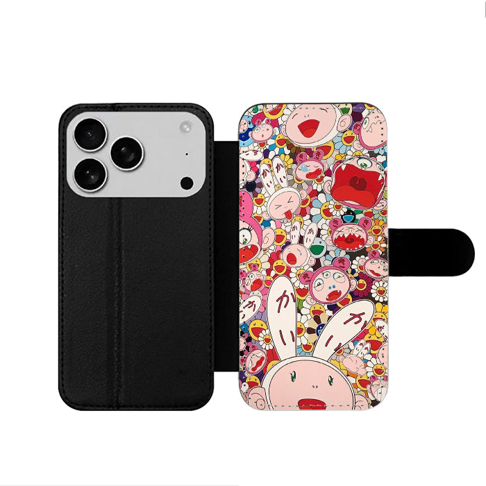 Takashi Murakami Japanese iPhone 17 Wallet Case