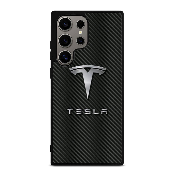 Tesla Carbon Logo Samsung S22 Case