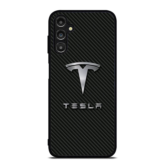 Tesla Carbon Logo Samsung A14 Case