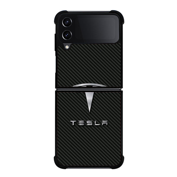 Tesla Carbon Logo Samsung Z Flip Case