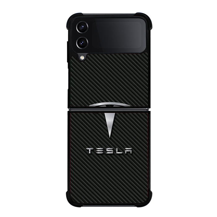 Tesla Carbon Logo Samsung Z Flip Case