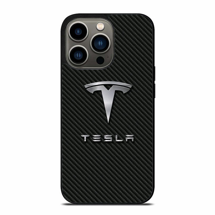 Tesla Carbon Logo iPhone 13 Case