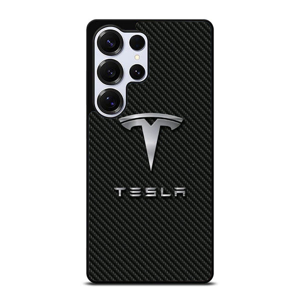Tesla Carbon Logo Samsung S25 Case