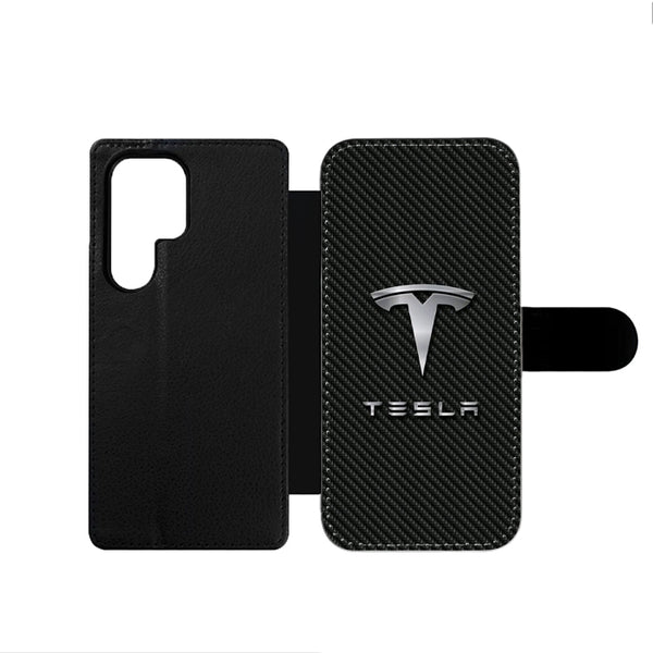 Tesla Carbon Logo Samsung Wallet Case