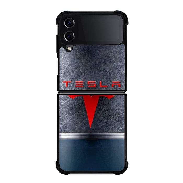 Tesla Logo Art Samsung Z Flip 4 Case