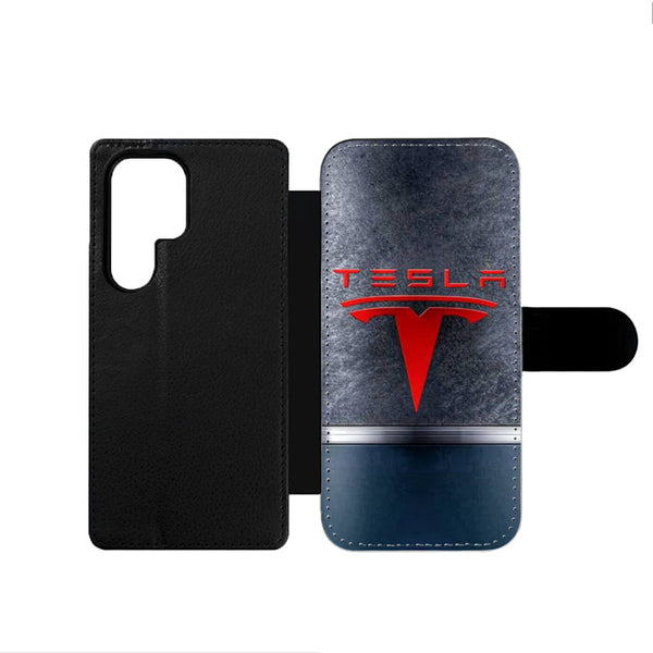 Tesla Logo Art Samsung Wallet Case