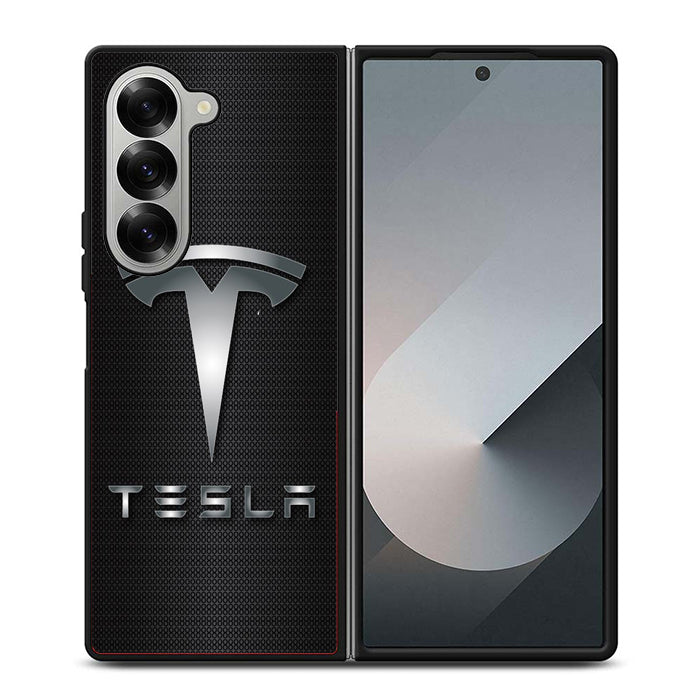 Tesla Motors Logo Samsung Z Fold 6 Case