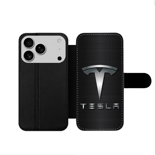 Tesla Motors Logo iPhone 17 Wallet Case