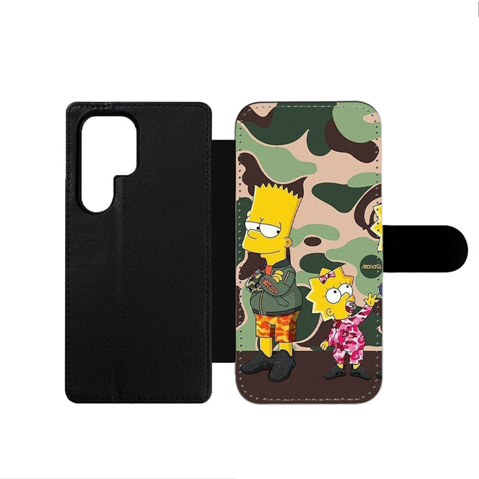 The Simpsons Bathing Ape Samsung Wallet Case