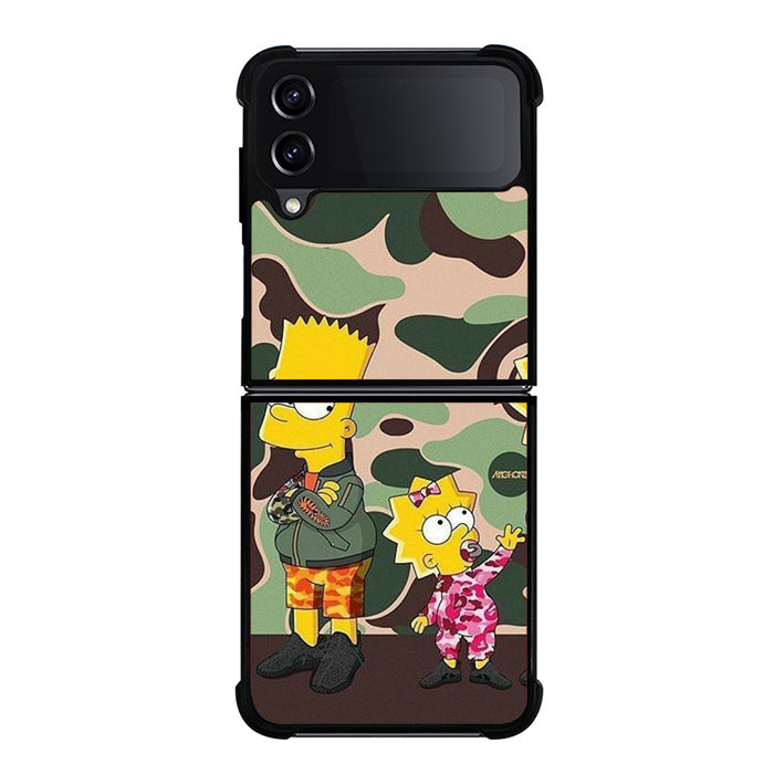 The Simpsons Bathing Ape Samsung Z Flip 4 Case