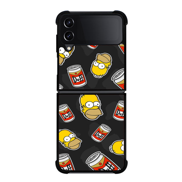 The Simpsons Homer Duff Samsung Z Flip 4 Case