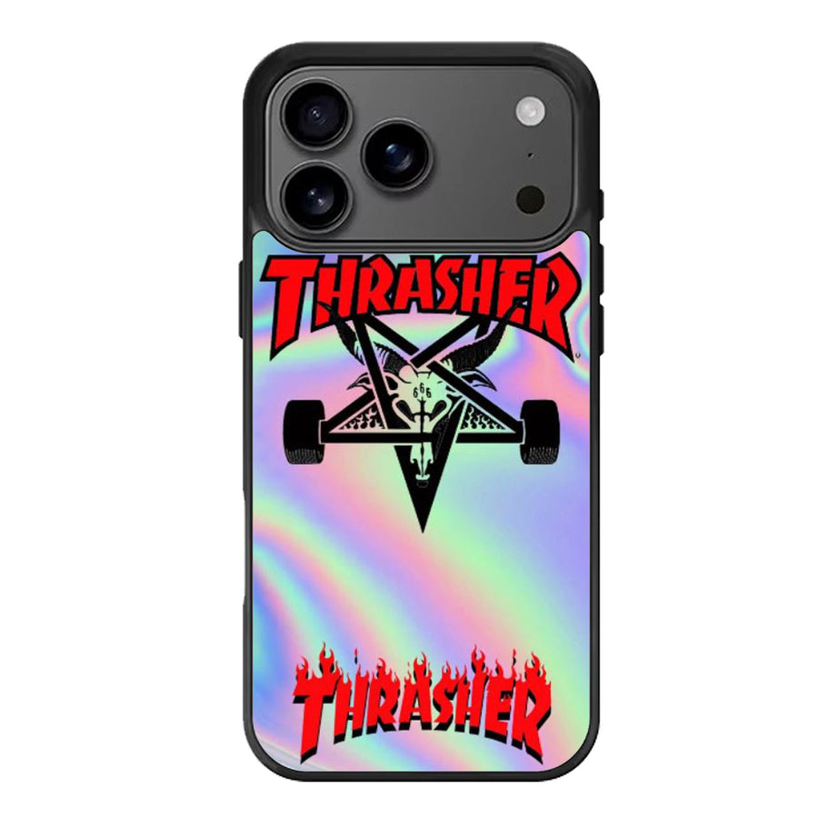 Thrasher Logo Holographic iPhone 17 Case