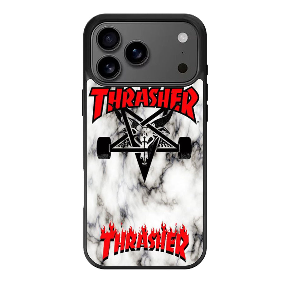 Thrasher Logo Marble iPhone 17 Case