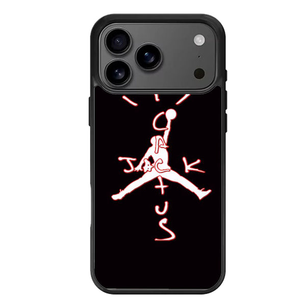 Travis Scott Jack Cactus X Jordan Black iPhone 17 Case