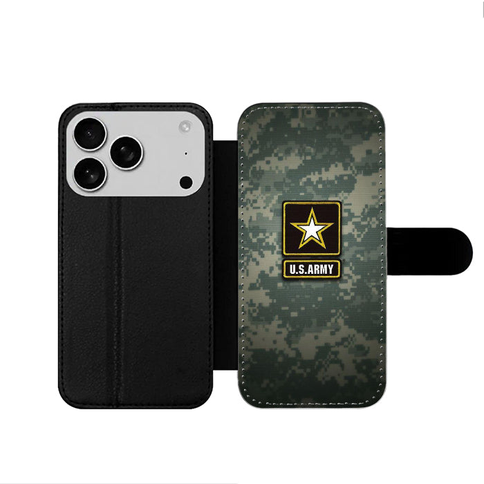 Us Army Camo iPhone 17 Wallet Case