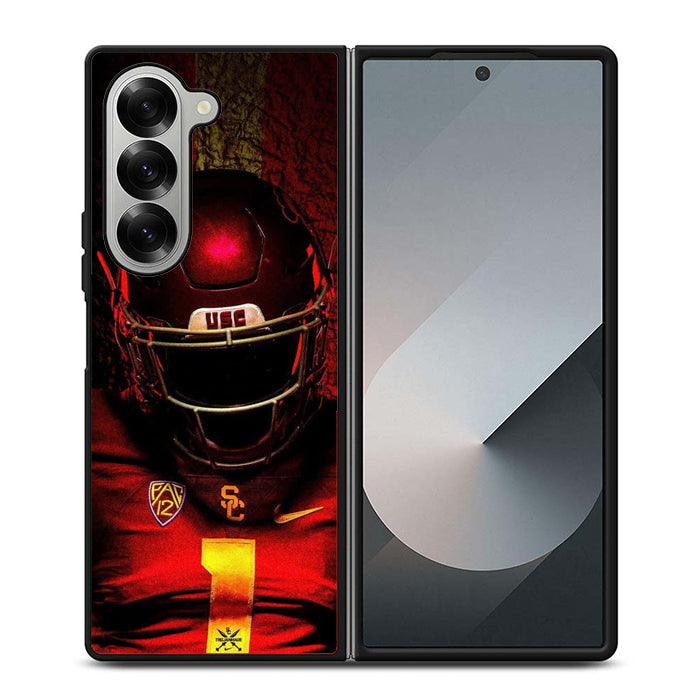 Usc Trojans Helmet Samsung Z Fold 6 Case