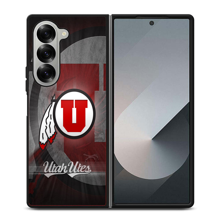 Utah Utes Football Logo Samsung Z Fold 6 Case