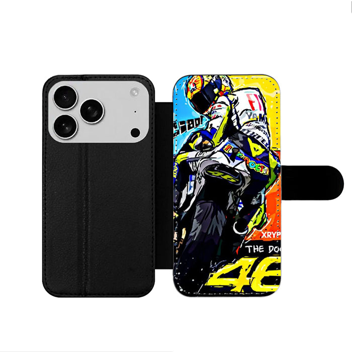 Valentino Rossi 46 Moto Gp iPhone 17 Wallet Case