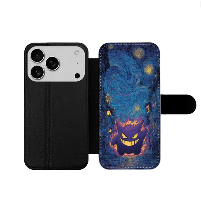 Van Gogh Gengar Pokemon iPhone 17 Wallet Case