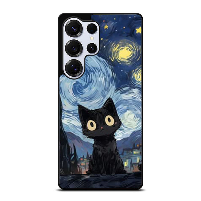 Van Googh Cat Meme Samsung S25 Case