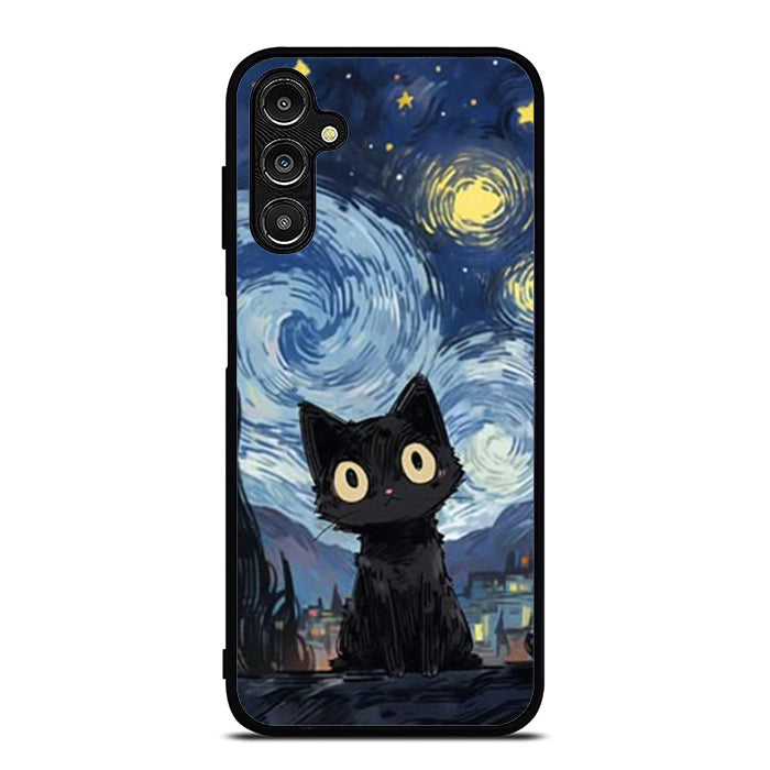 Van Googh Cat Meme Samsung A14 Case