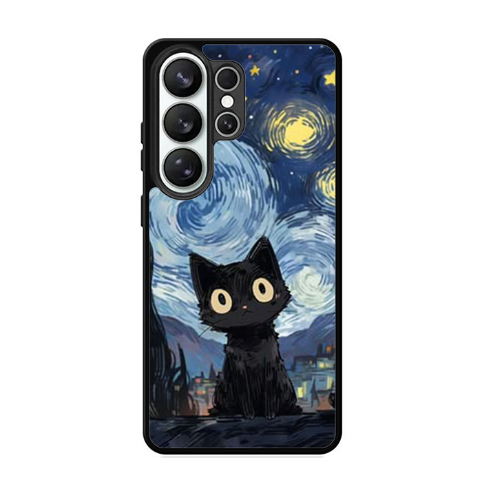 Van Googh Cat Meme Samsung S26 Case